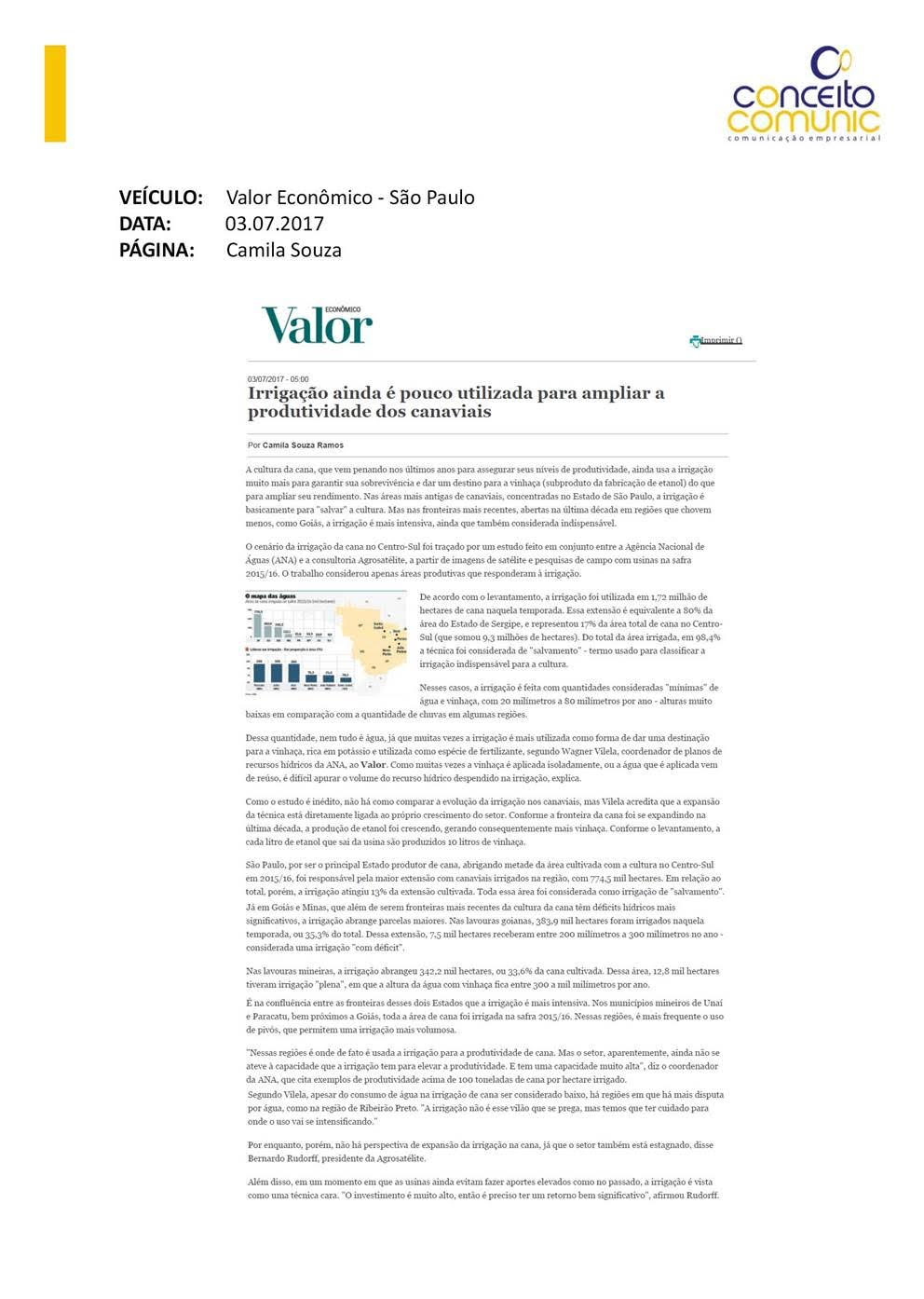 Irrigação ainda é pouco utilizada para ampliar a produtividade dos canaviais