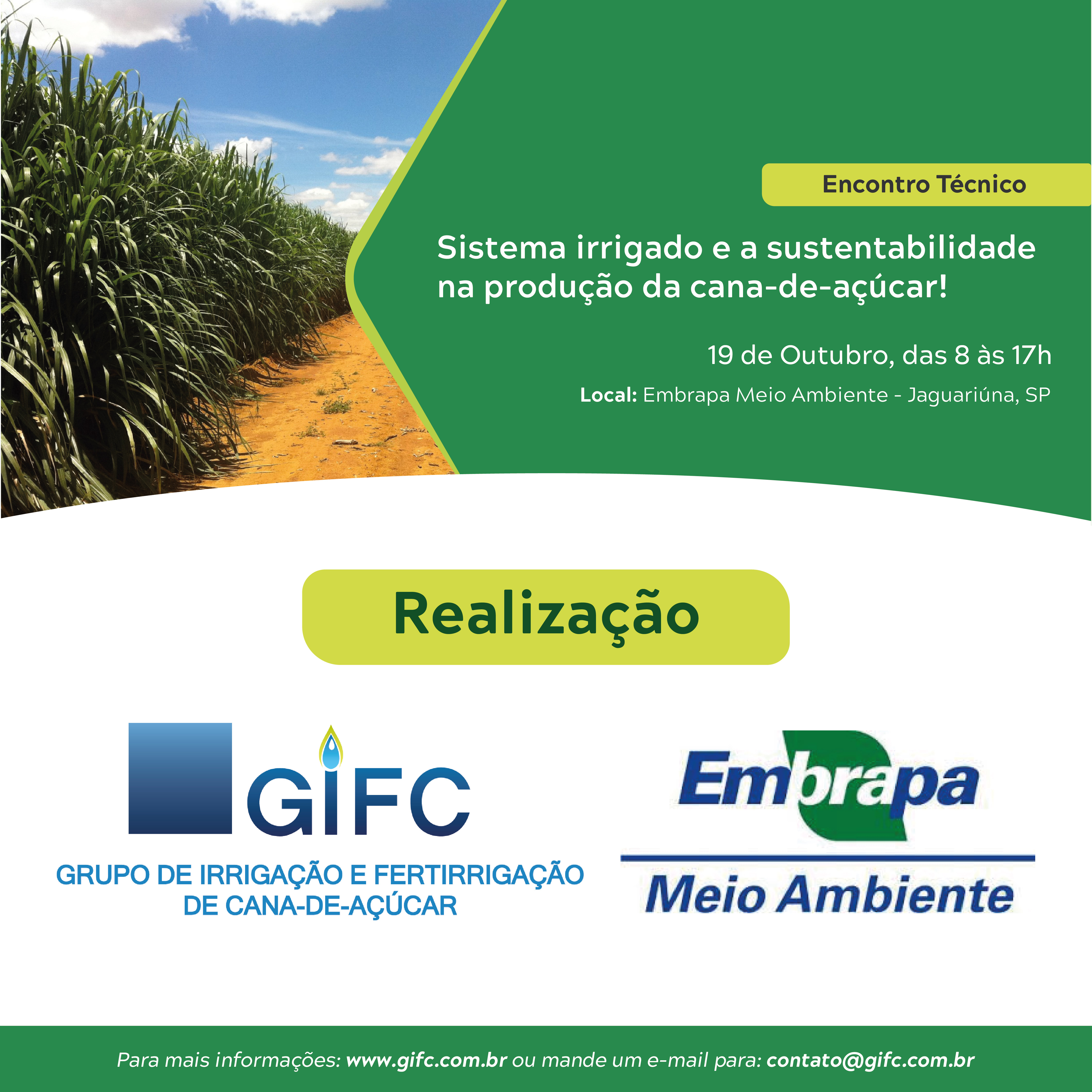 Embrapa e GIFC discutem sistema irrigado e sustentabilidade da cana-de-açúcar